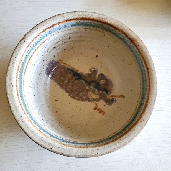 Large Handmade Artisan Eathenware Pottery Hand Painted Serving Decorative Bowl - Picture 1 of 4